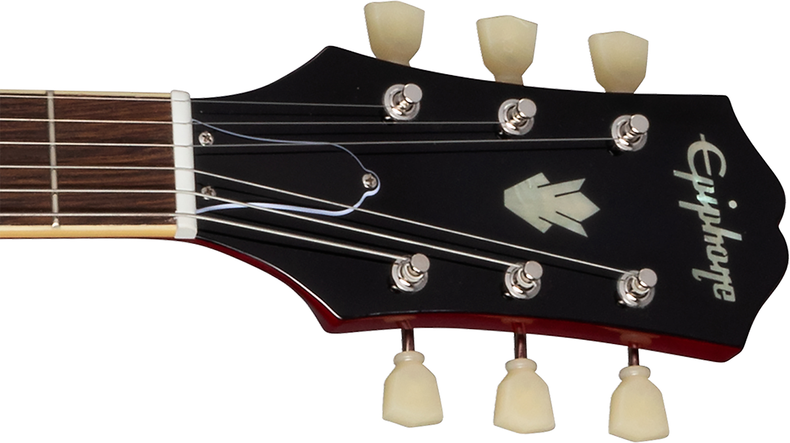 Epiphone Es335 Lh Ibg Original Gaucher 2h Ht Rw - Cherry - Linkshandige elektrische gitaar - Variation 4