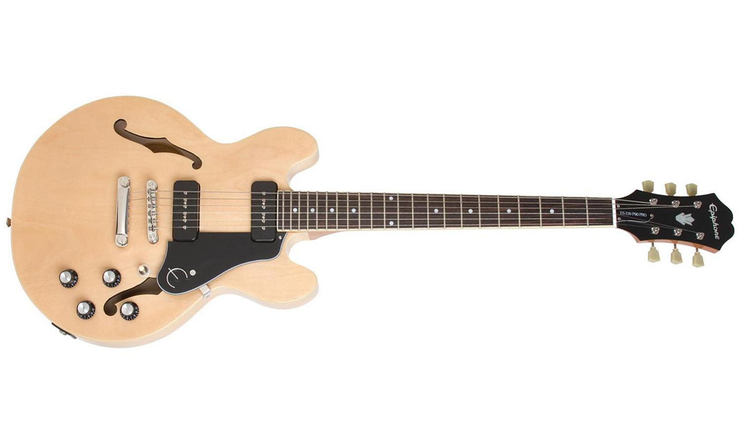 Epiphone Es339 P90 Pro - Natural - Semi hollow elektriche gitaar - Variation 1