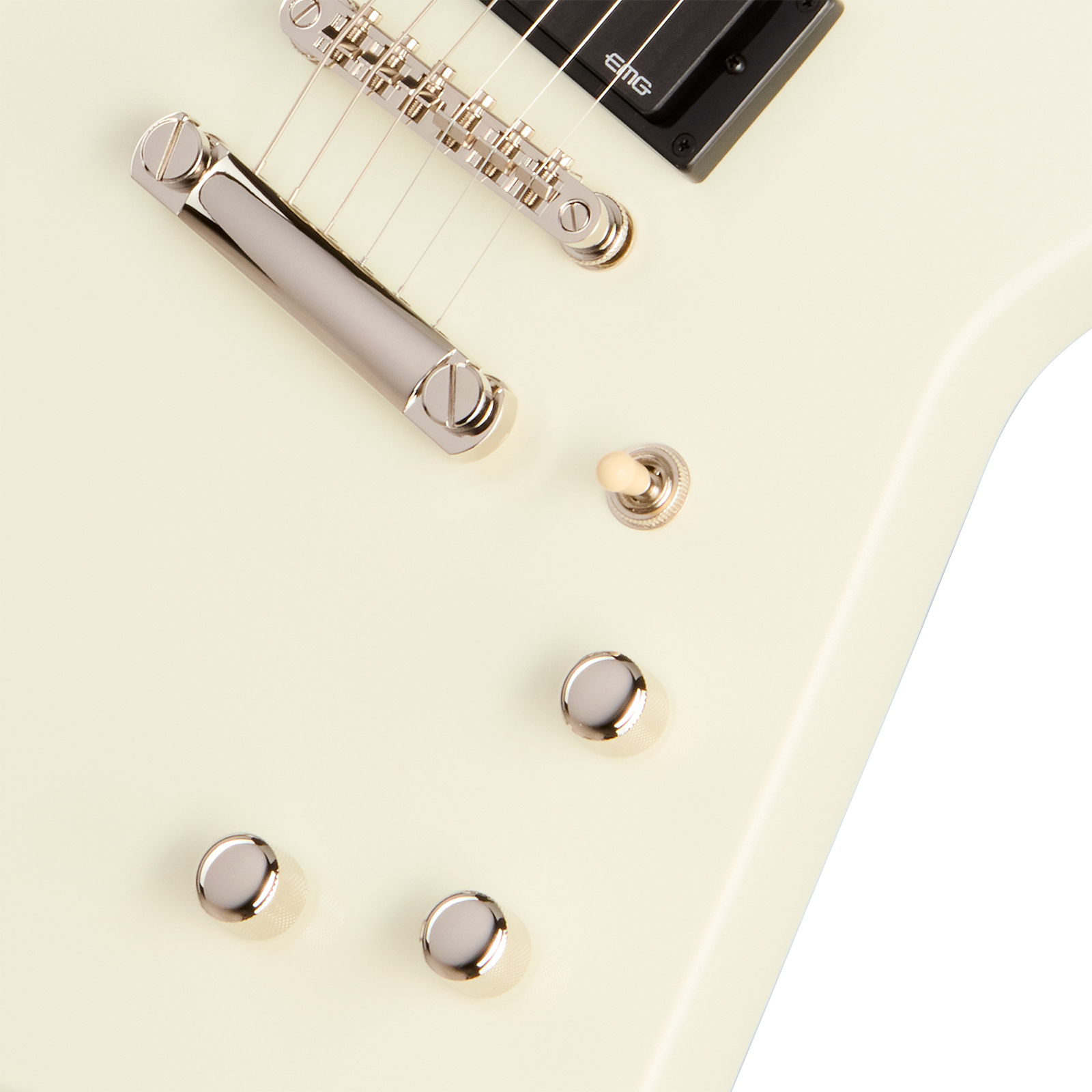Epiphone Explorer 80s Ibg 2h Emg Ht Rw - Classic White - Metal elektrische gitaar - Variation 3