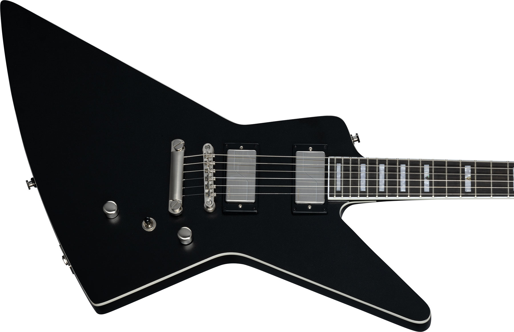 Epiphone Extura Prophecy Inspired By / Modern 2h Fishman Fluence  Ht Eb - Aged Jet Black Metallic - Metalen elektrische gitaar - Variation 8
