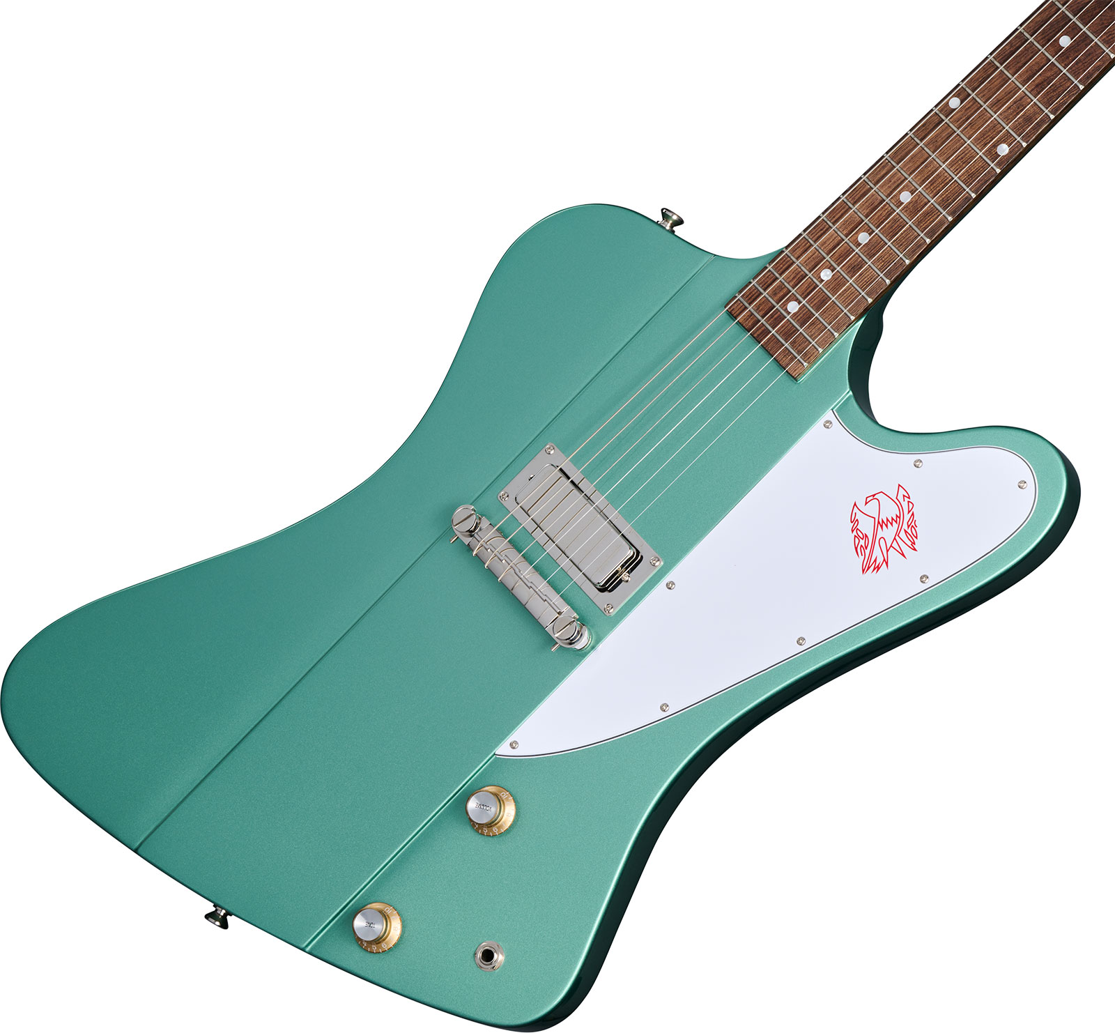 Epiphone Firebird I 1963 Inspired By Gibson Custom 1mh Ht Lau - Inverness Green - Retro-rock elektrische gitaar - Variation 3