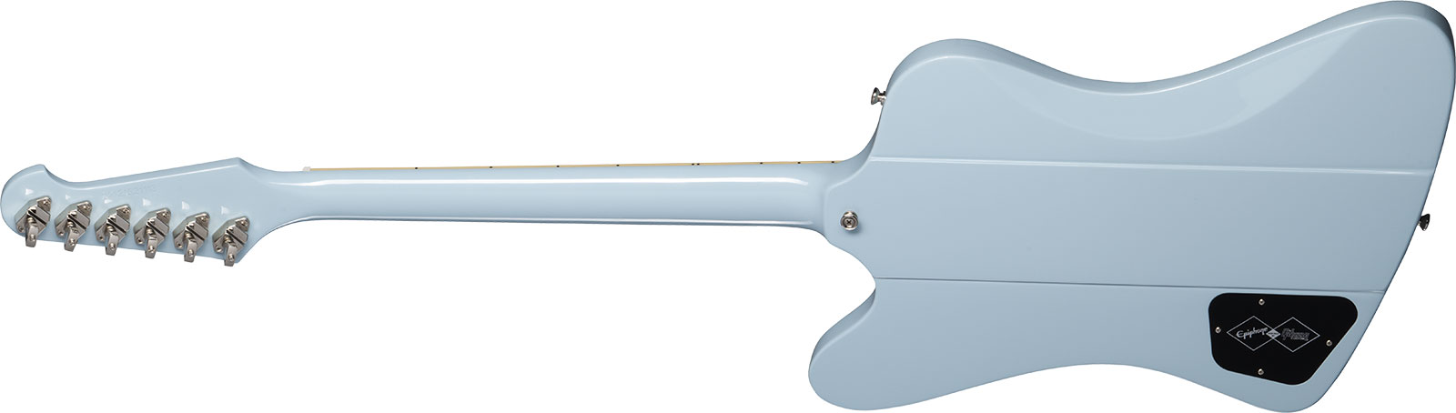 Epiphone Firebird V 1963 Maestro Vibrola Inspired By Gibson Custom 2mh Trem Lau - Frost Blue - Retro-rock elektrische gitaar - Variation 1