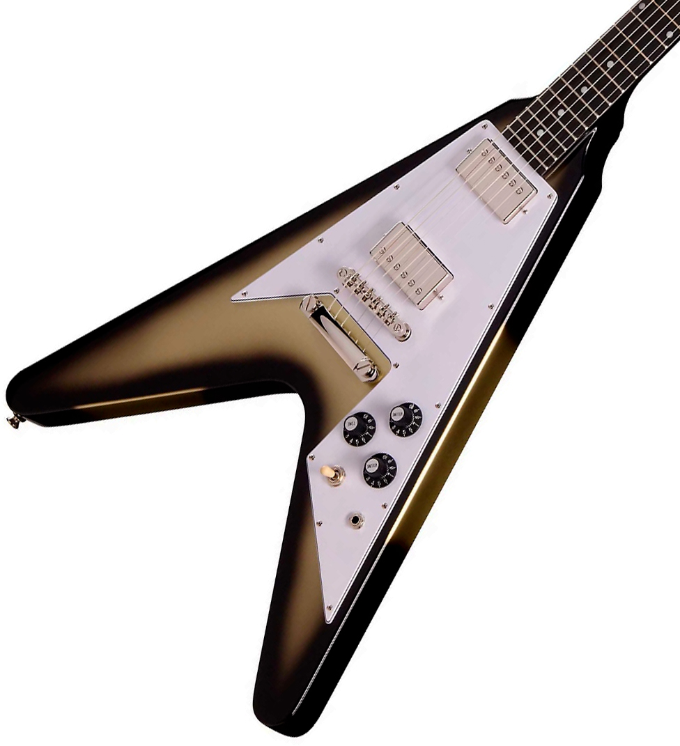 Epiphone Flying V 2h Ht Eb - Silverburst - Metal elektrische gitaar - Variation 2