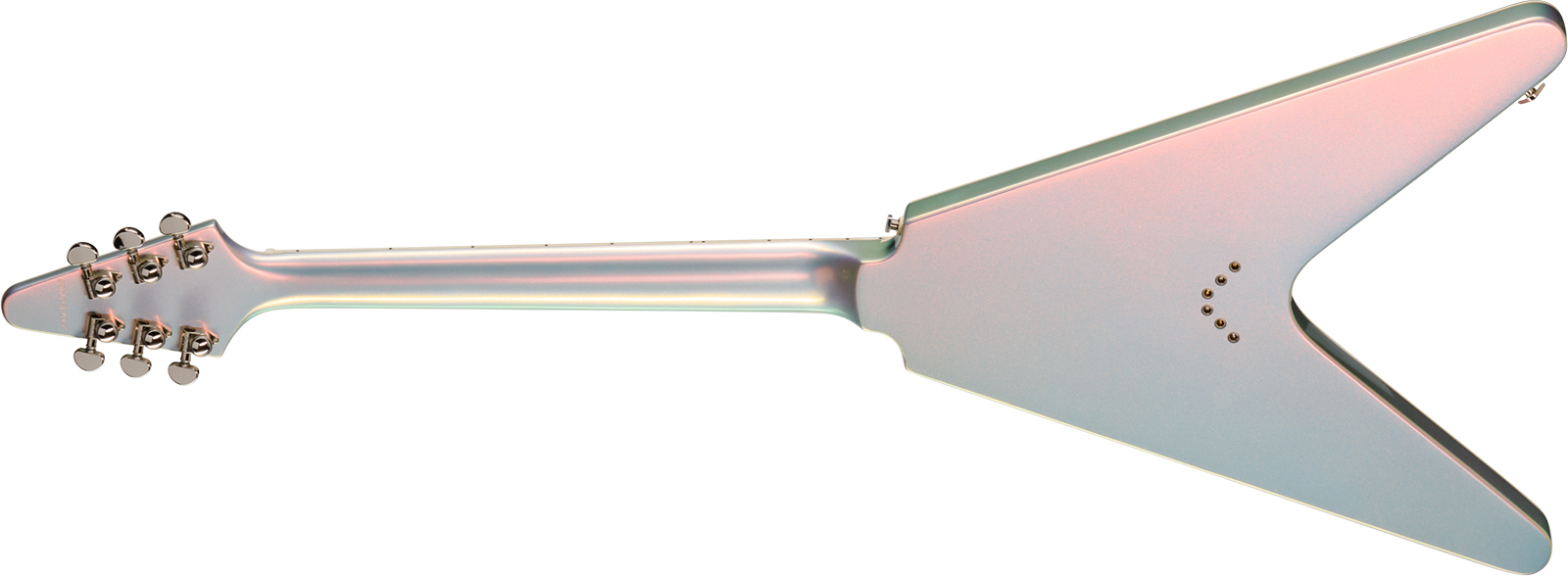 Epiphone Flying V Custom Futura Ibg 2h Ht Eb - Quicksilver Shift - Metal elektrische gitaar - Variation 1