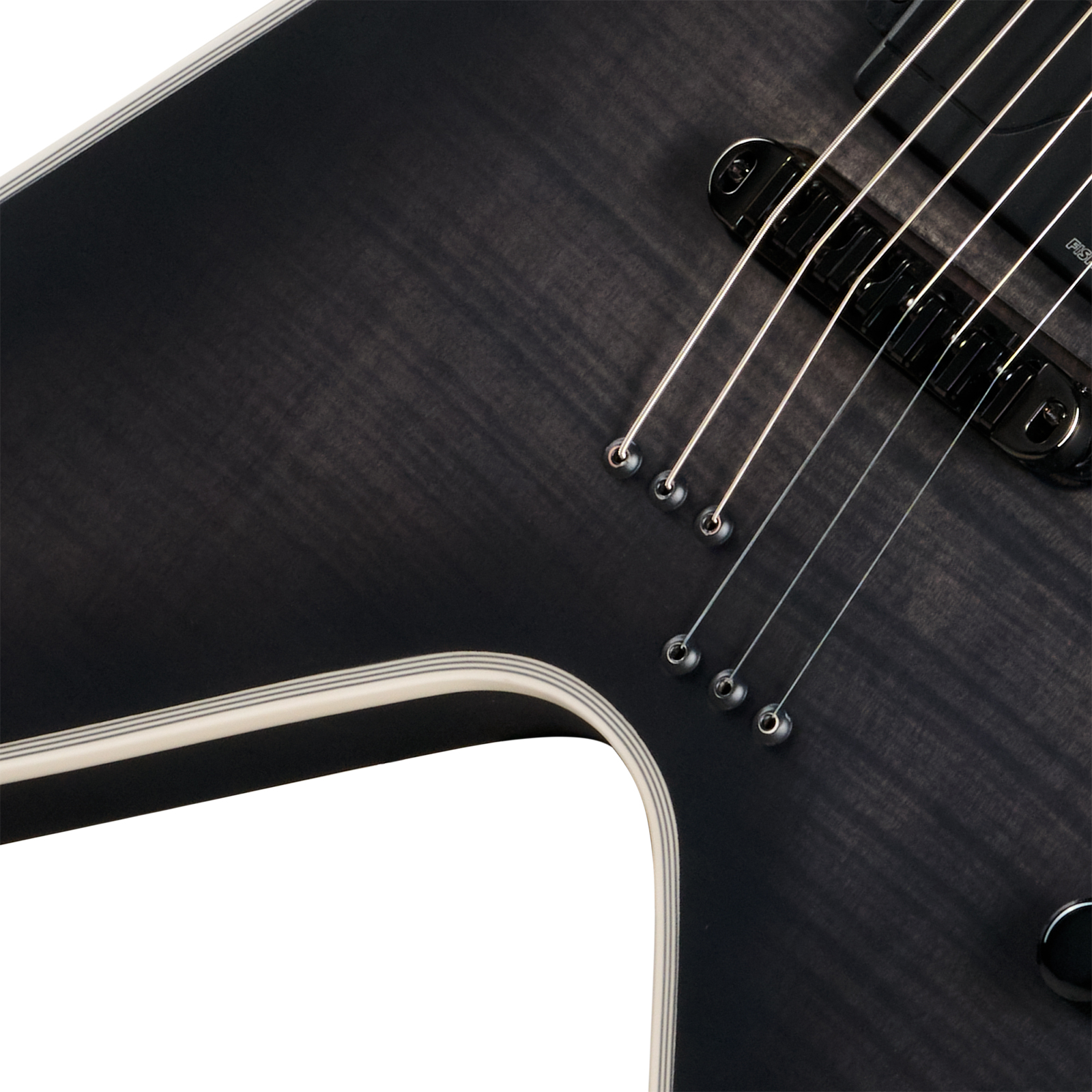 Epiphone Flying V Prophecy Modern 2h Fishman Fluence Ht Eb - Obsidian Storm Satin - Metal elektrische gitaar - Variation 2