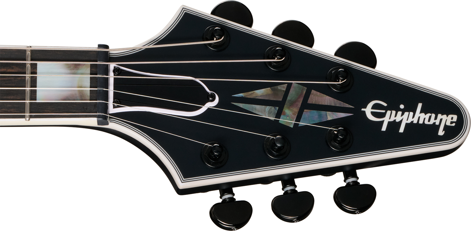 Epiphone Flying V Prophecy Modern 2h Fishman Fluence Ht Eb - Obsidian Storm Satin - Metal elektrische gitaar - Variation 4