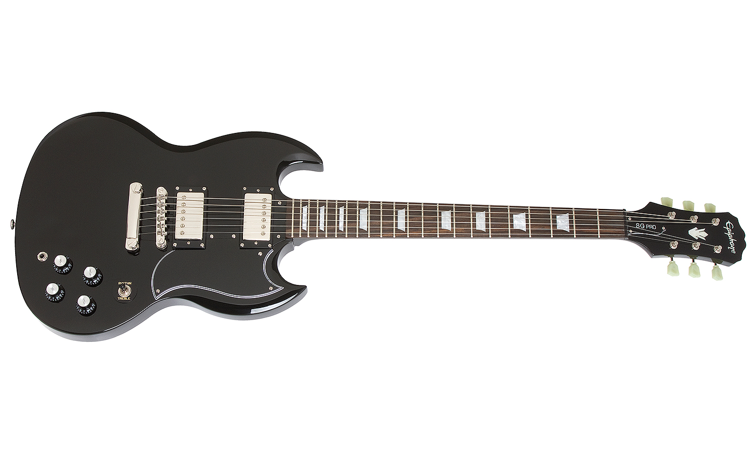 Epiphone G-400 Pro Hh Ht Pf - Ebony - Guitarra eléctrica de doble corte. - Variation 1