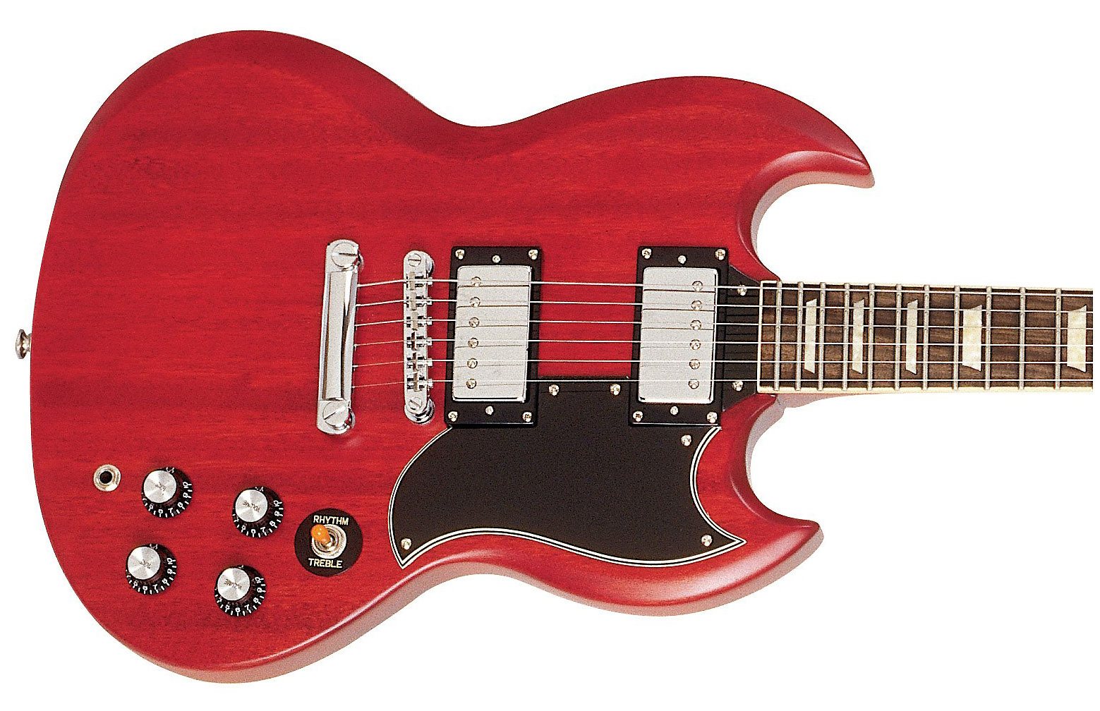 Epiphone G-400 Worn Ch - Worn Cherry - Guitarra eléctrica de doble corte. - Variation 2