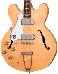 Semi hollow elektriche gitaar Epiphone Archtop Casino LH - natural
