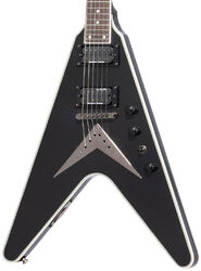 Kenmerkende elektrische gitaar Epiphone Dave Mustaine Flying V Custom - Black metallic