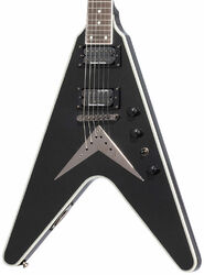Metalen elektrische gitaar Epiphone Dave Mustaine Flying V Custom - Black metallic