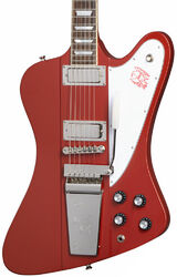 Retro-rock elektrische gitaar Epiphone 1963 Firebird V With Mastro Vibrola - Ember red