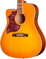 Folk gitaar Epiphone IBG Hummingbird Studio EC LH - Heritage cherry sunburst