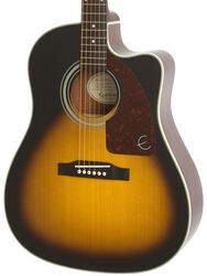 Folk gitaar Epiphone J-15 EC Deluxe - Vintage sunburst