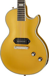 Enkel gesneden elektrische gitaar Epiphone Jared James Nichols Gold Glory Les Paul Custom Ltd - Double gold vintage aged