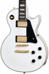 Enkel gesneden elektrische gitaar Epiphone Inspired By Gibson Les Paul Custom - Alpine white
