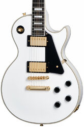 Enkel gesneden elektrische gitaar Epiphone Inspired By Gibson Les Paul Custom - Alpine White