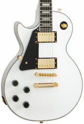 Linkshandige elektrische gitaar Epiphone Les Paul Custom LH - Alpine white