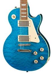 Single cut gitaar  Epiphone Original Les Paul Standard 60s Quilt Top Ltd - translucent blue