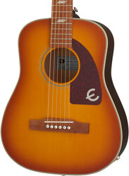 Folk gitaar Epiphone Lil' Tex Travel Outfit +Bag - Faded cherry