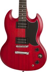 Guitarra eléctrica de doble corte. Epiphone SG-Special VE - Vintage worn cherry