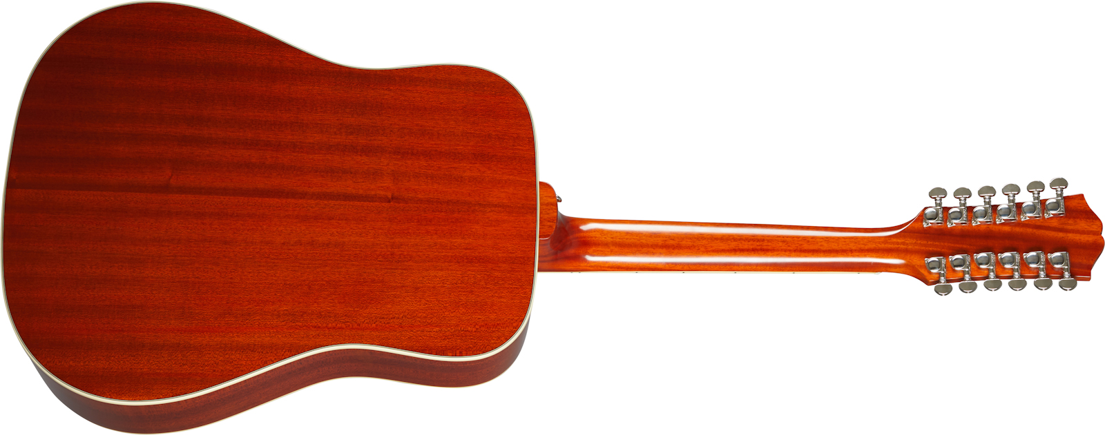 Epiphone Hummingbird 12-string Inspired By Gibson Dreadnought 12c Epicea Acajou Lau - Aged Cherry Sunburst - Elektro-akoestische gitaar - Variation 1