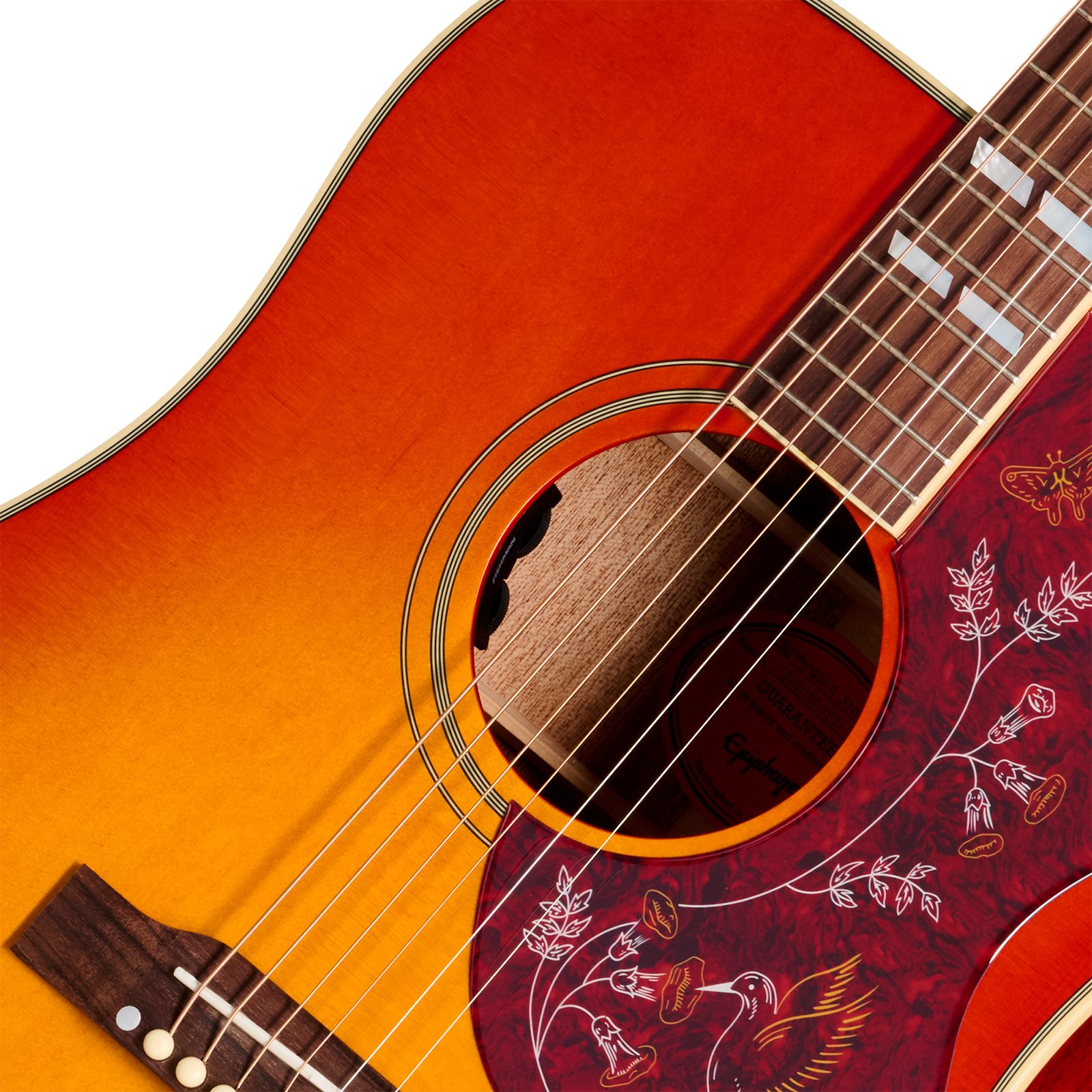Epiphone Hummingbird Standard Ibg Dreadnought Epicea Acajou Rw - Cherry Sunburst - Folk gitaar - Variation 2