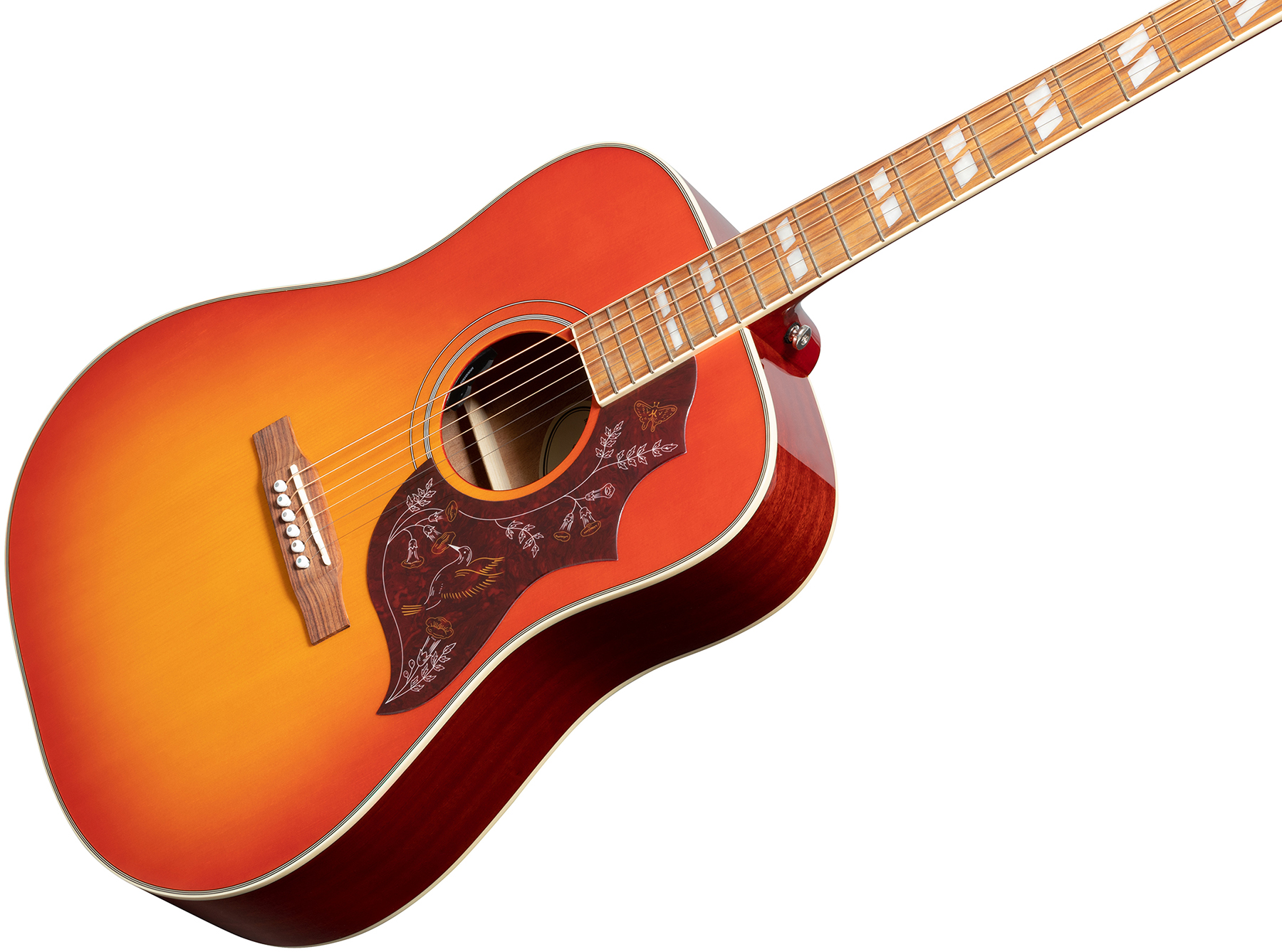 Epiphone Hummingbird Studio Dreadnought Epicea Acajou Pf - Faded Cherry - Elektro-akoestische gitaar - Variation 3