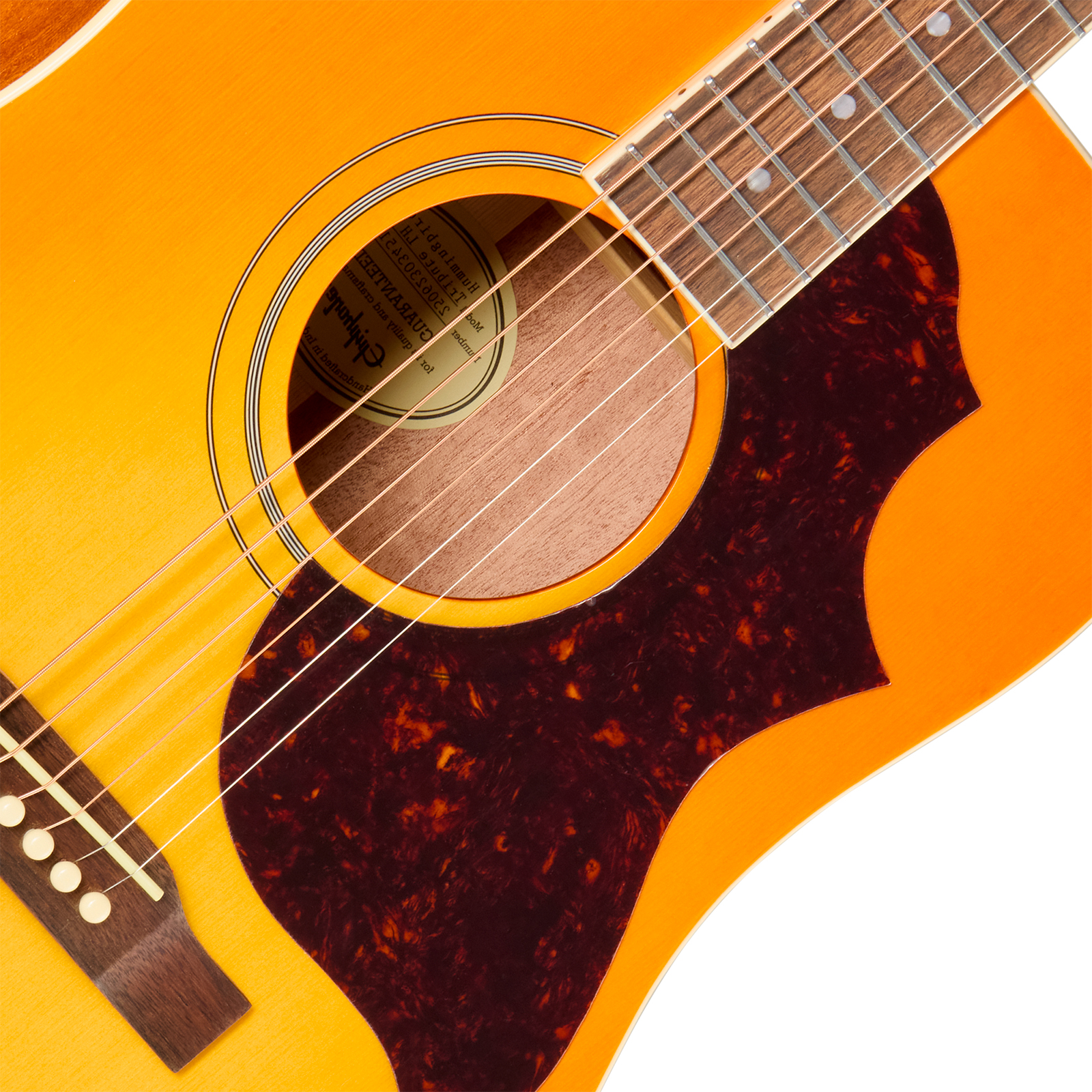 Epiphone Hummingbird Tribute Dreadnought Shsc Epicea Acajou Lau - Heritage Sunburst - Folk gitaar - Variation 2
