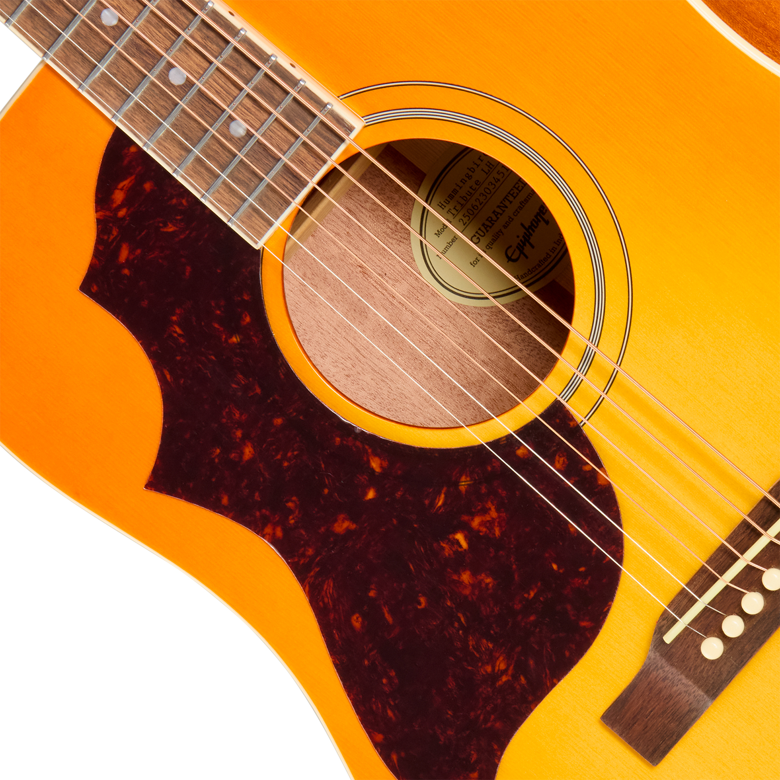 Epiphone Hummingbird Tribute Lh Dreadnought Shsc Gaucher Epicea Acajou Lau - Heritage Sunburst - Folk gitaar - Variation 2