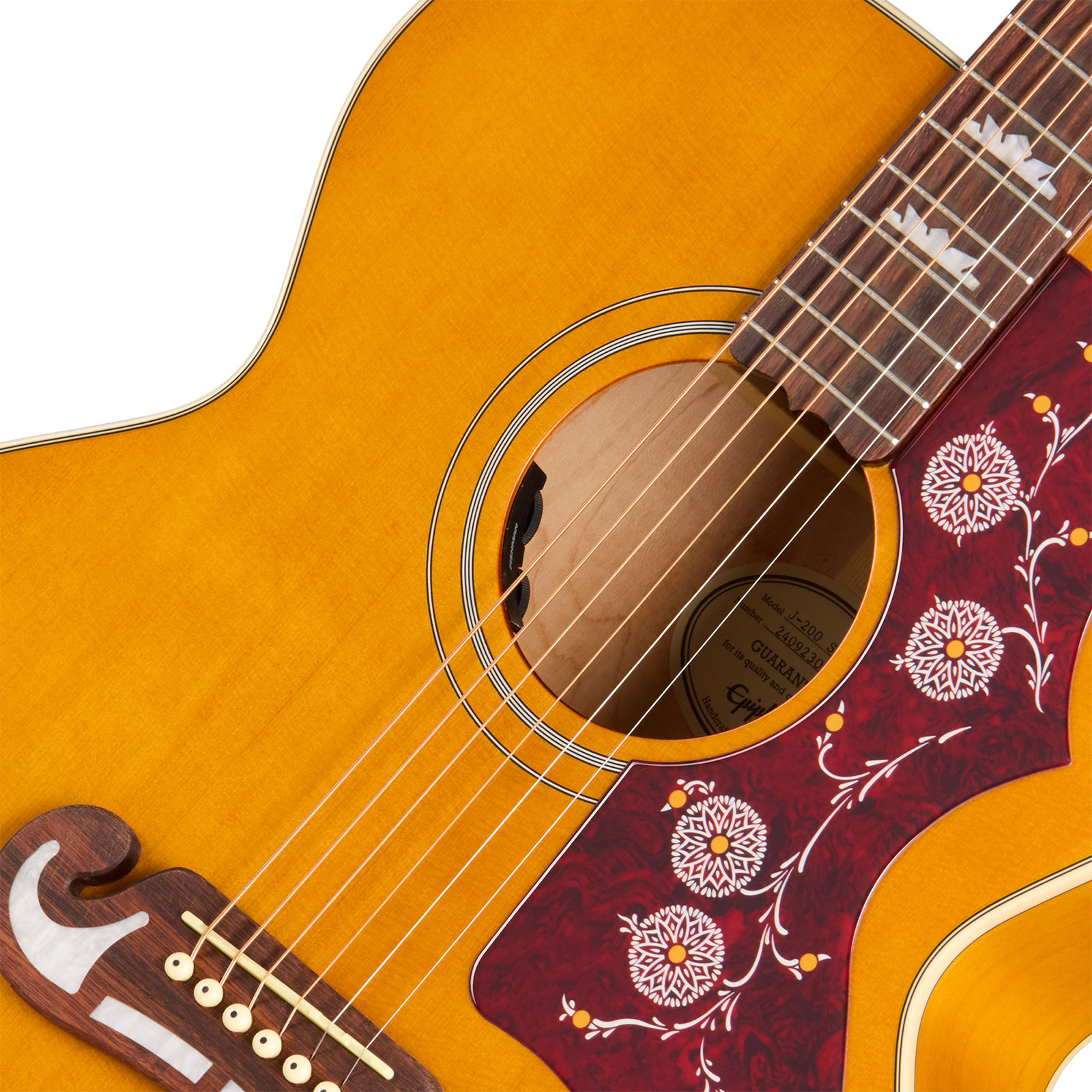 Epiphone J200 Studio Lh Gaucher Ibg Jumbo Epicea Acajou Rw - Natural - Folk gitaar - Variation 2