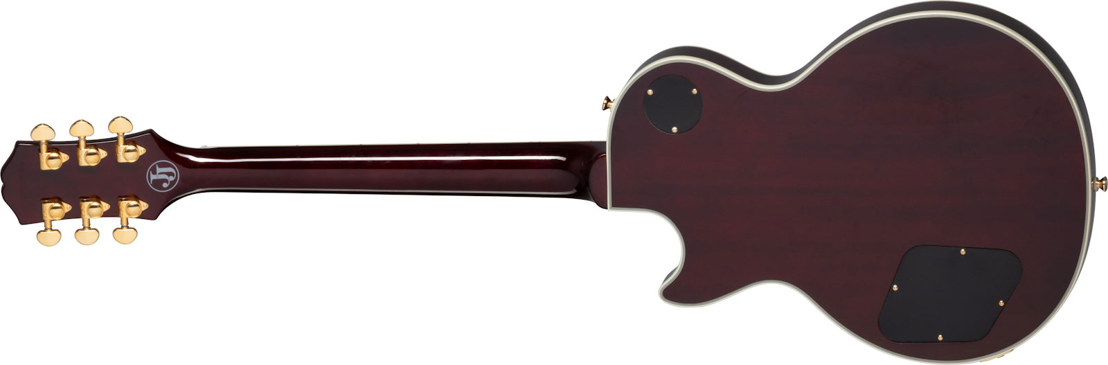 Epiphone Jerry Cantrell Les Paul Custom Wino Signature 2h Ht Eb - Wine Red - Enkel gesneden elektrische gitaar - Variation 1