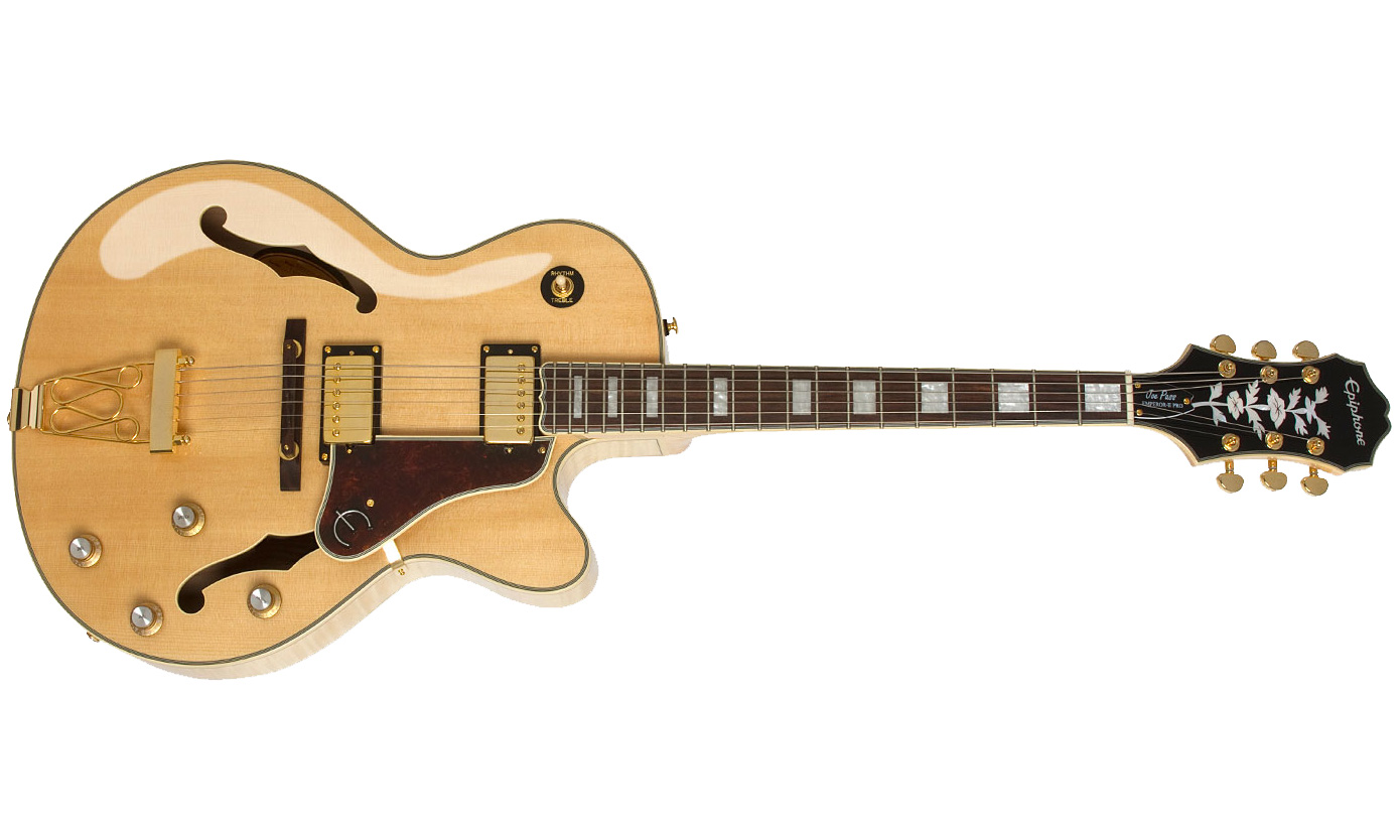 Epiphone Joe Pass Emperor Ii Pro Hh Ht Rw - Natural - Hollow bodytock elektrische gitaar - Variation 1