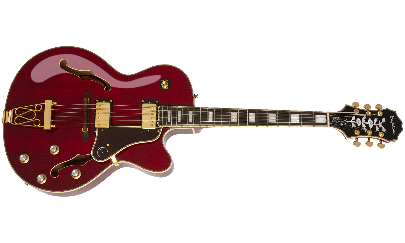 Epiphone Joe Pass Emperor Ii Pro 2018 Signature Hh Ht Pf - Wine Red - Hollow bodytock elektrische gitaar - Variation 1