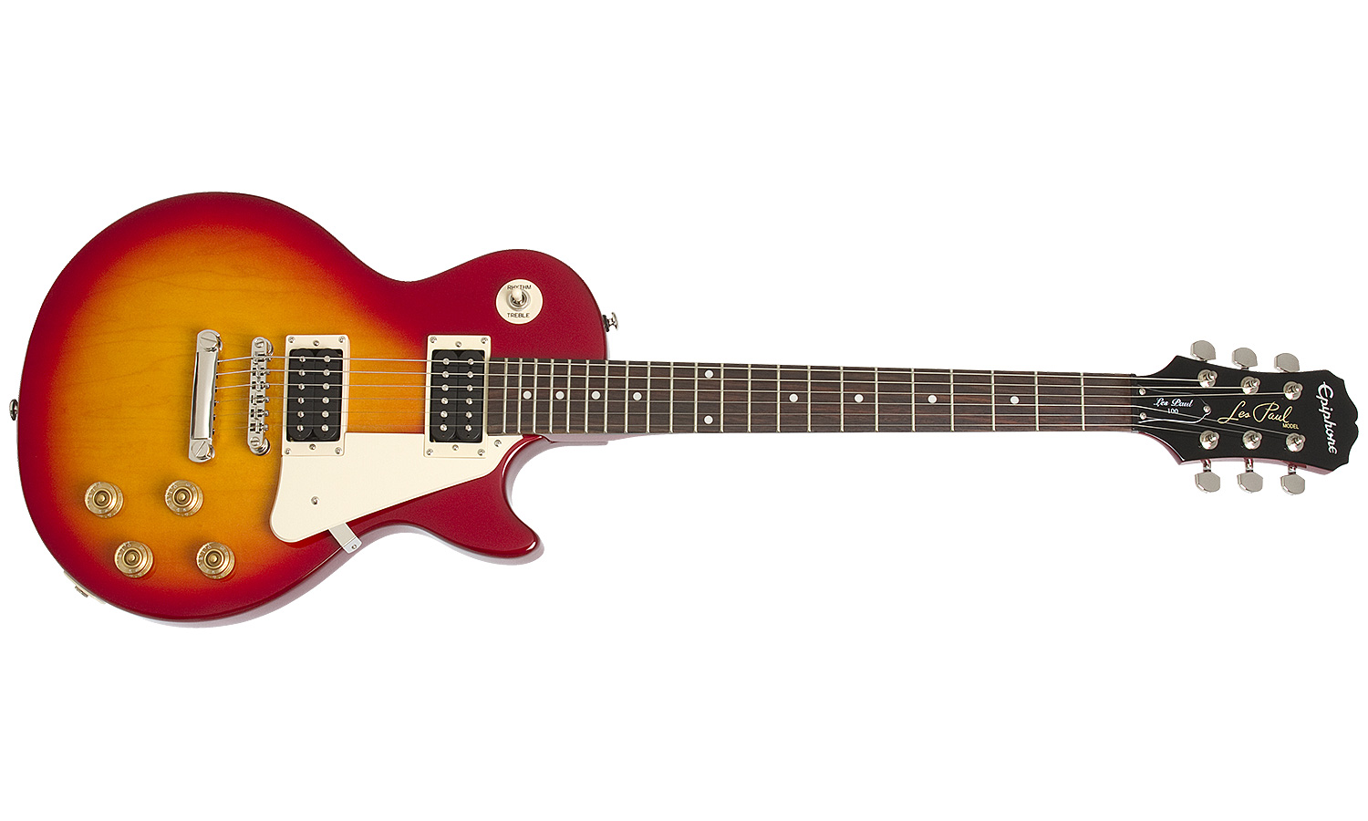 Epiphone Les Paul 100 Ch - Heritage Cherry Sunburst - Enkel gesneden elektrische gitaar - Variation 1