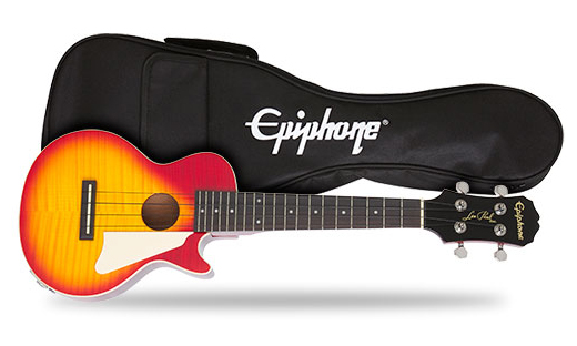 Epiphone Les Paul Acoustic/electric Ukulele Outfit Ch - Heritage Cherry Sunburst - Ukulele - Variation 1