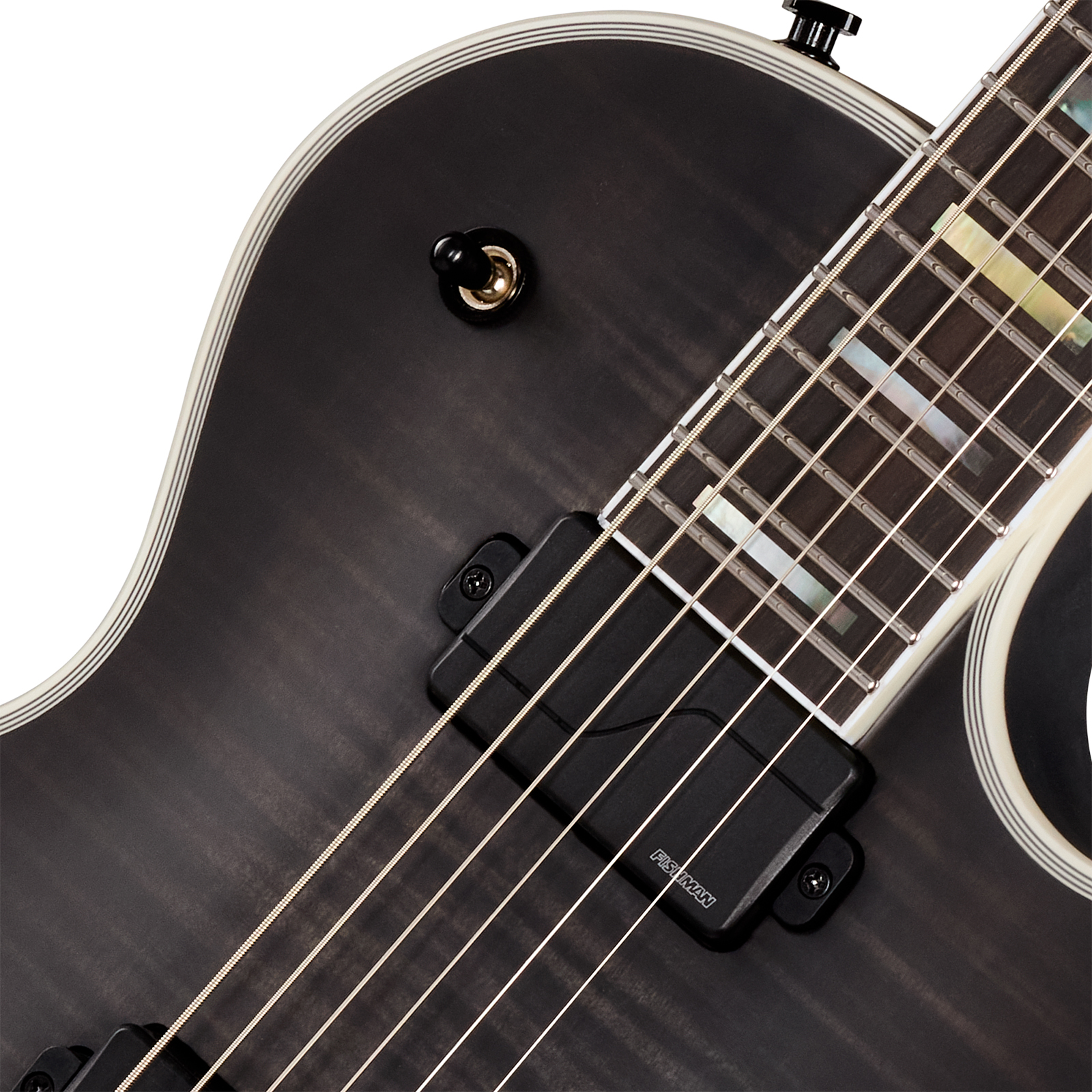 Epiphone Les Paul Baritone Prophecy Modern 2h Fishman Fluence Ht Eb - Obsidian Storm Satin - Bariton elektrische gitaar - Variation 2