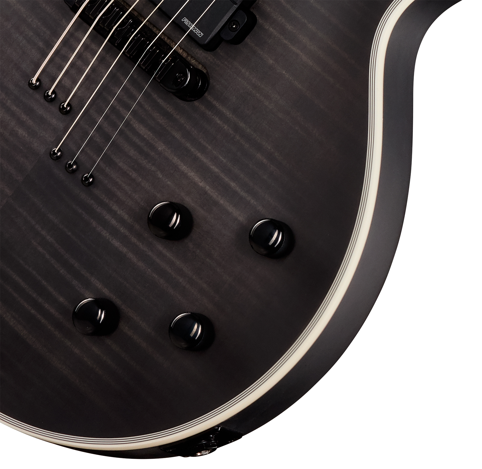 Epiphone Les Paul Baritone Prophecy Modern 2h Fishman Fluence Ht Eb - Obsidian Storm Satin - Bariton elektrische gitaar - Variation 3
