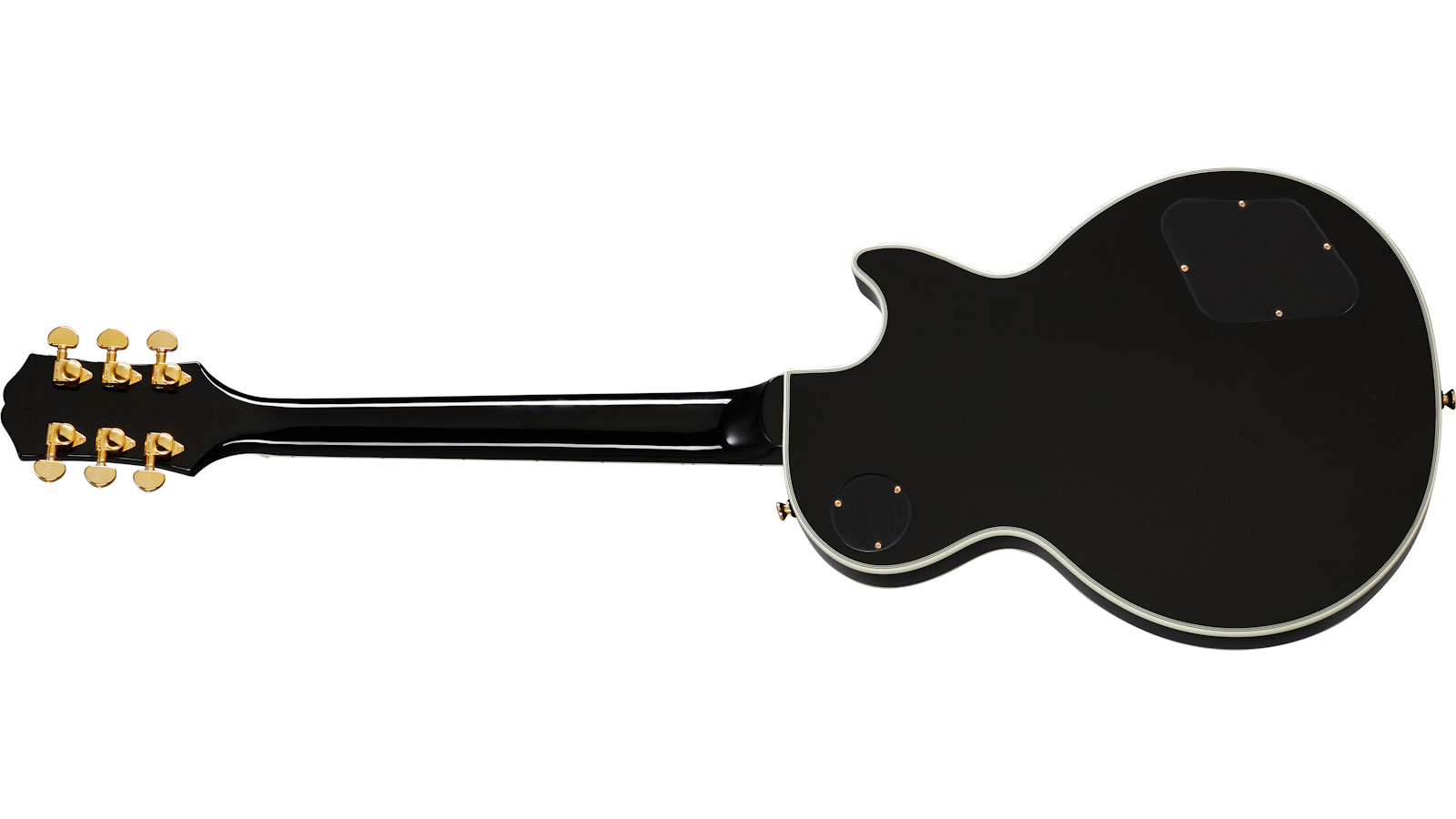 Epiphone Les Paul Custom Lh Gaucher 2h Ht Eb - Ebony - Linkshandige elektrische gitaar - Variation 1