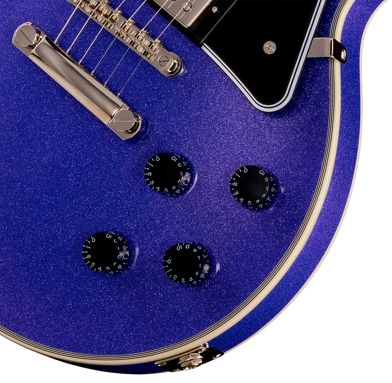 Epiphone Les Paul Custom Igc 2h Gibson Ht Eb - Amethyst Sparkle - Single cut gitaar - Variation 3