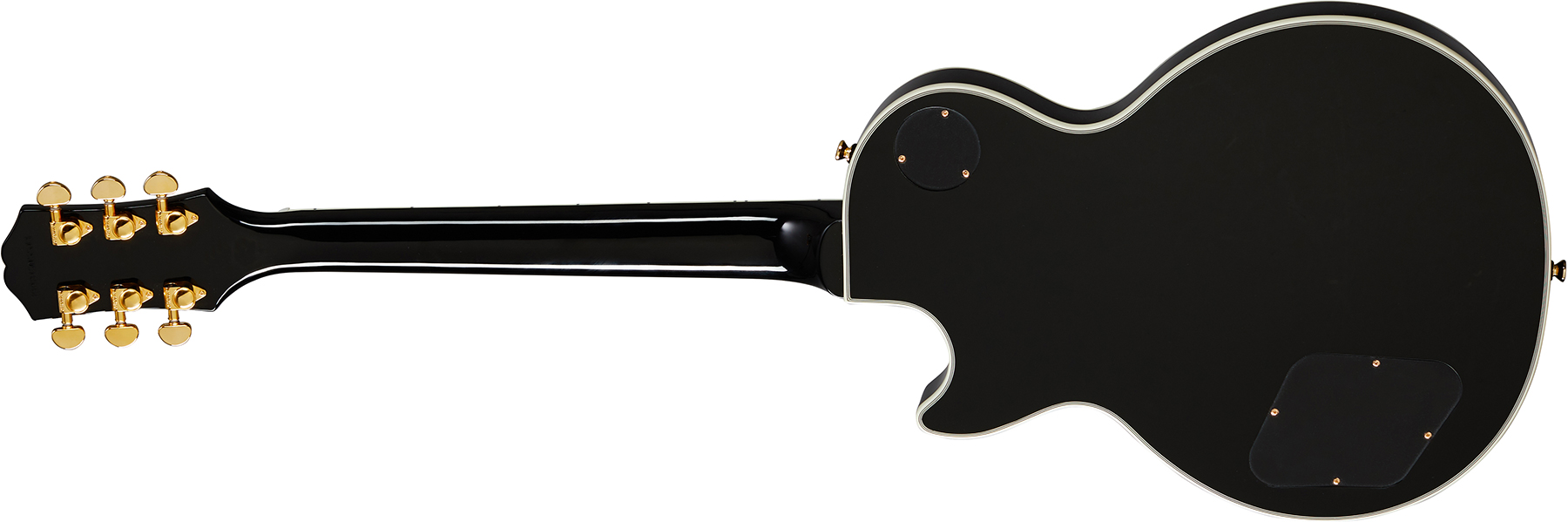 Epiphone Les Paul Custom 2h Ht Eb - Ebony - Enkel gesneden elektrische gitaar - Variation 1