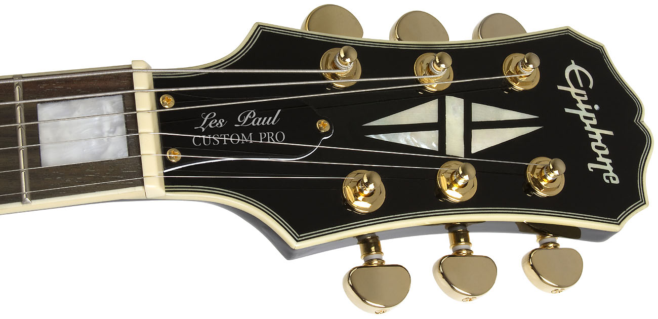 Epiphone Les Paul Custom Pro Gh - Alpine White - Enkel gesneden elektrische gitaar - Variation 3