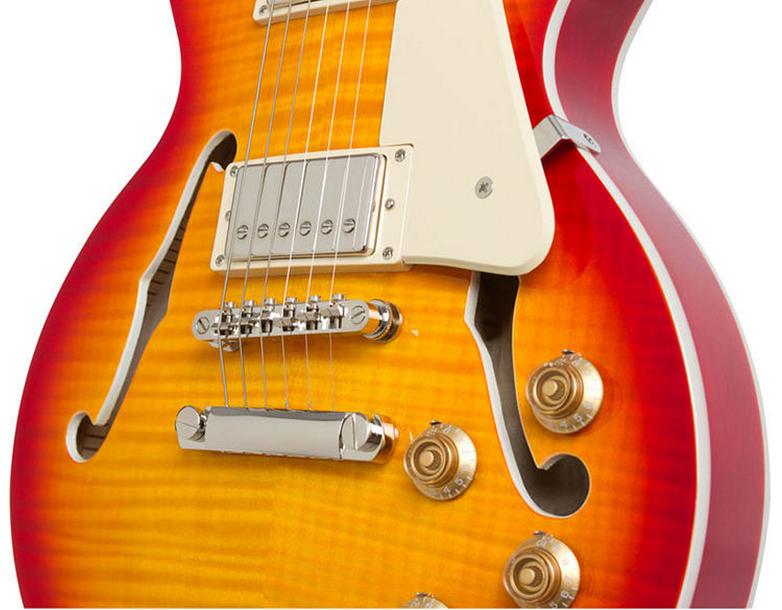 Epiphone Les Paul Es Pro 2016 - Faded Cherry - Semi hollow elektriche gitaar - Variation 3