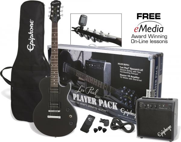 Elektrische gitaar set Epiphone Les Paul Player Pack - Ebony