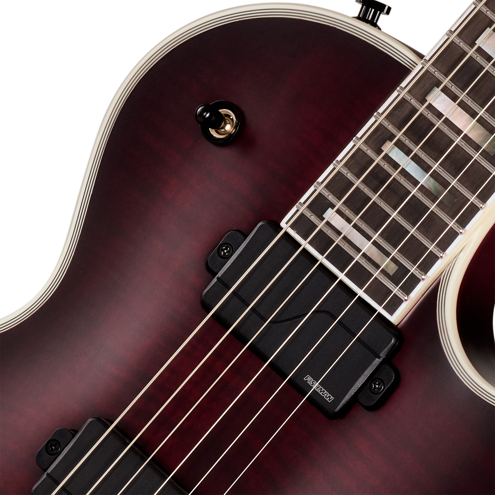 Epiphone Les Paul Prophecy Modern 2h Fishman Fluence Ht Eb - Crimson Fog Satin - Single cut gitaar - Variation 2