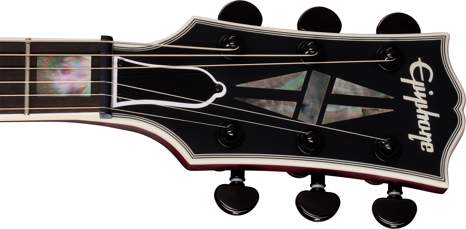 Epiphone Les Paul Prophecy Modern 2h Fishman Fluence Ht Eb - Crimson Fog Satin - Single cut gitaar - Variation 5