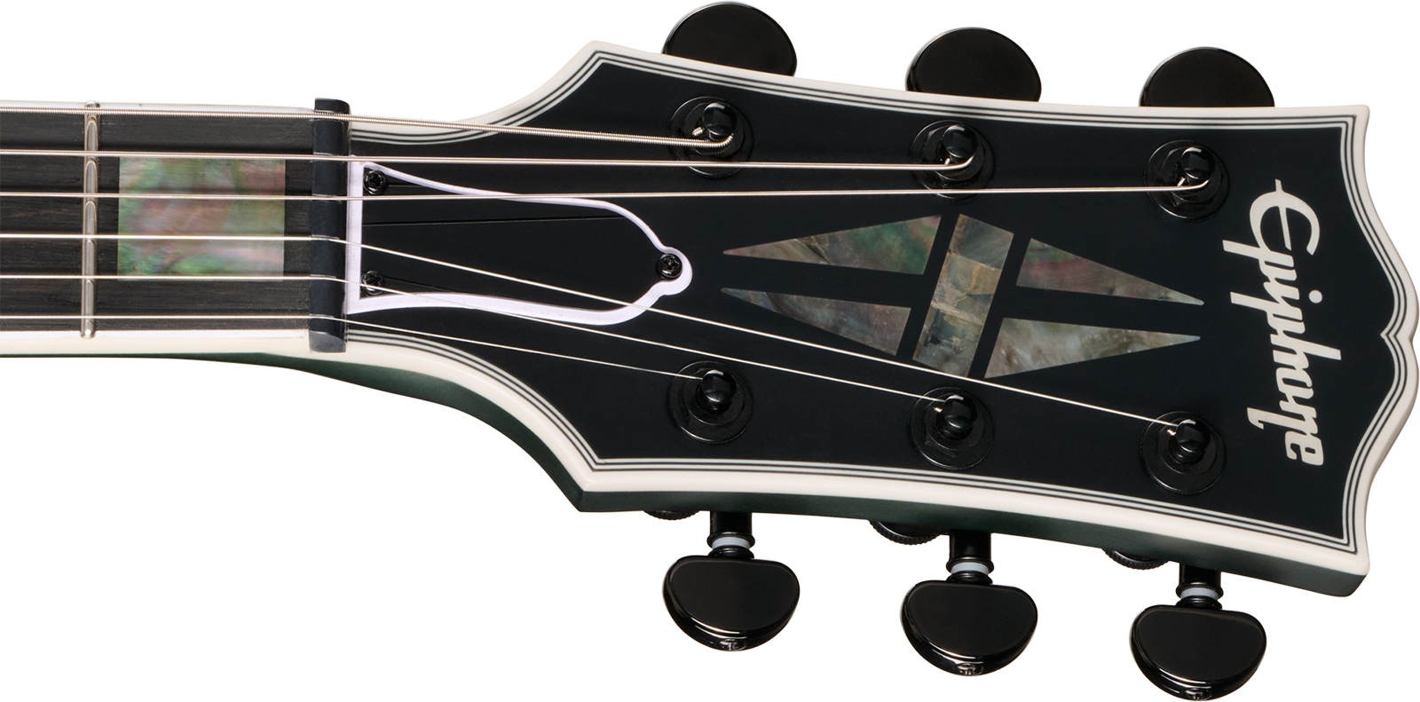 Epiphone Les Paul Prophecy Modern 2h Fishman Fluence Ht Eb - Forest Phantom Satin - Single cut gitaar - Variation 5