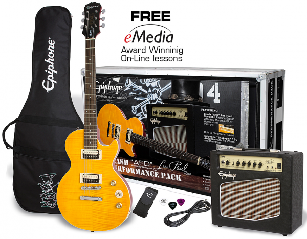 Elektrische gitaar set Epiphone Slash AFD Les Paul Performance Pack - Appetite amber