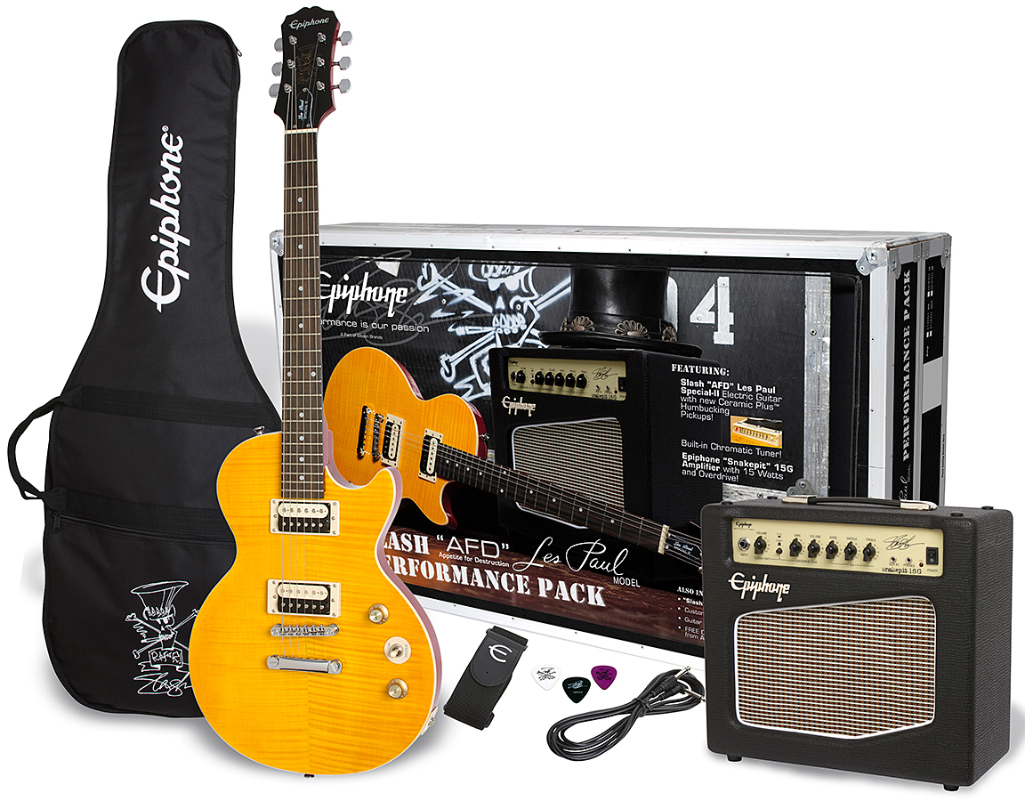 Epiphone Les Paul Slash Afd Performance Pack Ch - Appetite Amber - Elektrische gitaar set - Variation 7