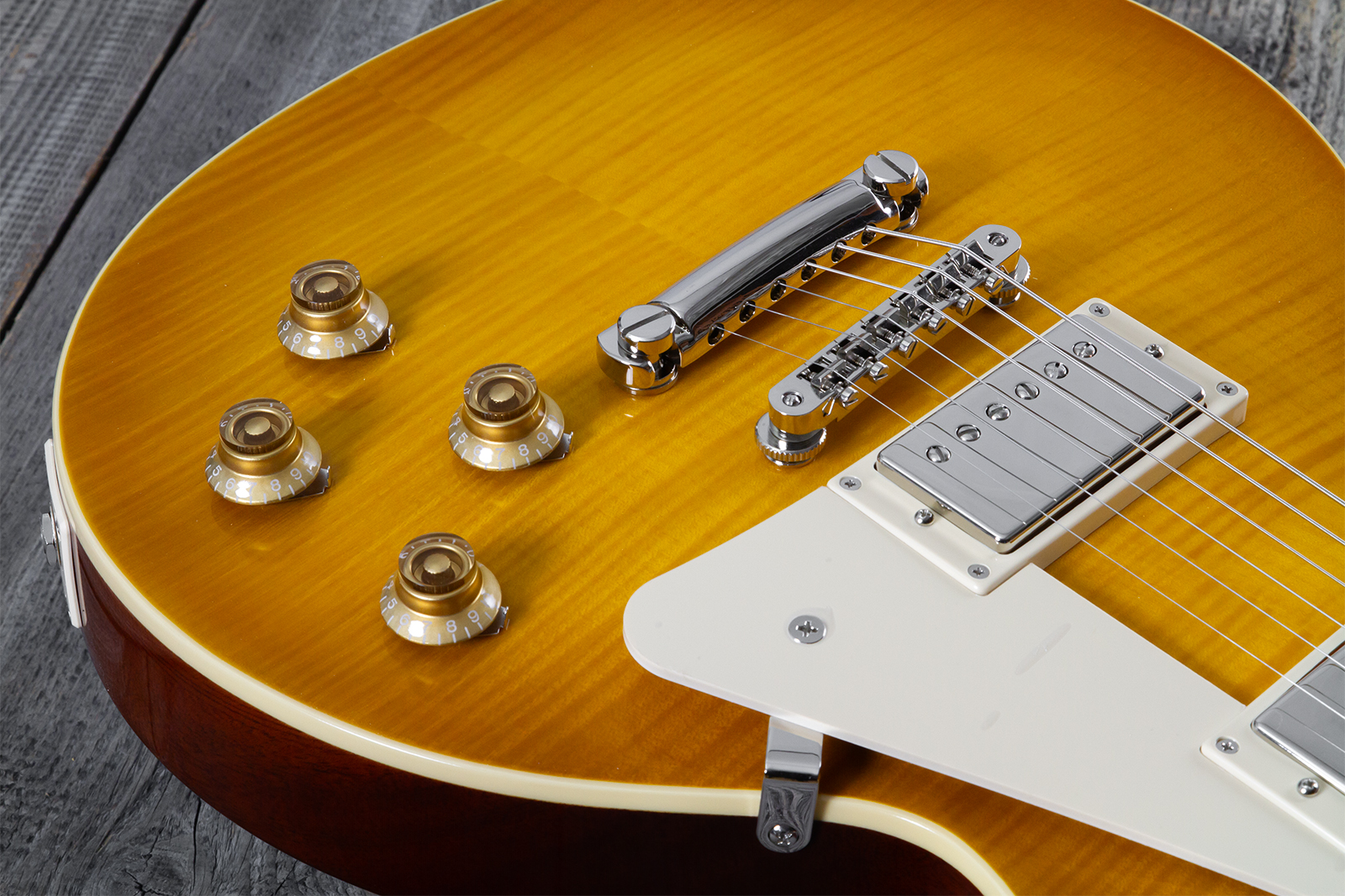 Epiphone Les Paul Standard 1959 Reissue Igc 2h Gibson Ht Rw - Lemon Burst - Single cut gitaar - Variation 7
